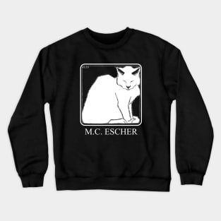 M.C. Escher White Cat Crewneck Sweatshirt